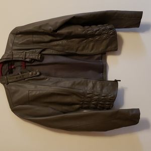 Grey pleather Jacket